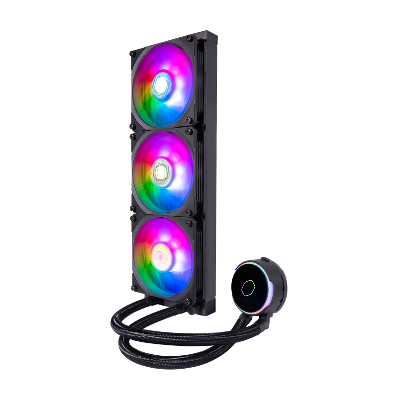 Cooler Master MLY D36M A23PZ R1 CM MasterLiquid PL360 Flux ARGB CPU Liquid Cooler - 360mm Radiator, RGB Lighting, High Performance Cooling for Gaming PC & Workstation (5-Year Warranty) - Perfect for Overclocking, Streaming & Intensive Tasks