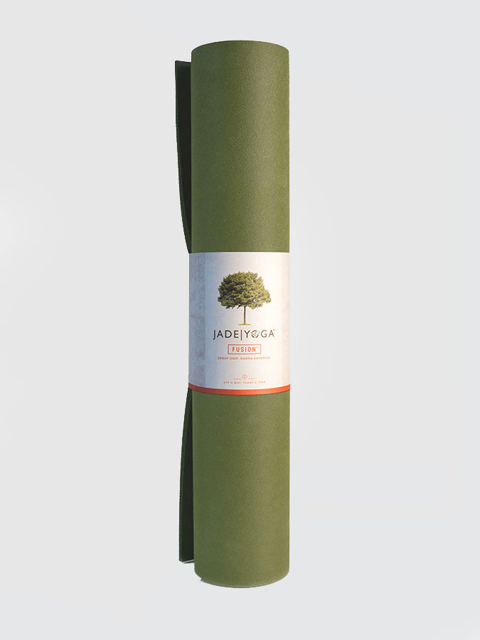 Premium Jade Yoga Fusion 68 Yoga & Pilates Mat - 8mm Thick Non-Slip Eco-Friendly Mat for Home & Studio Workouts - Ideal for Hot Yoga, Meditation & Fitness Training