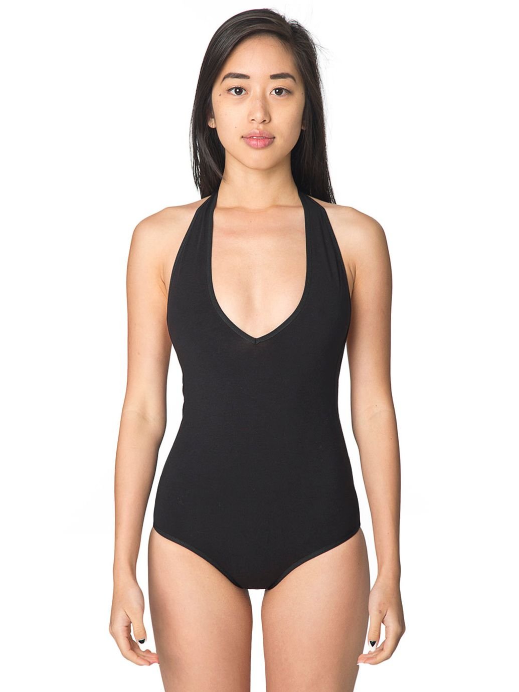 American Apparel Women's Cotton Spandex Halter Bodysuit - Comfortable Stretchy Tank Top for Yoga, Workout & Casual Wear