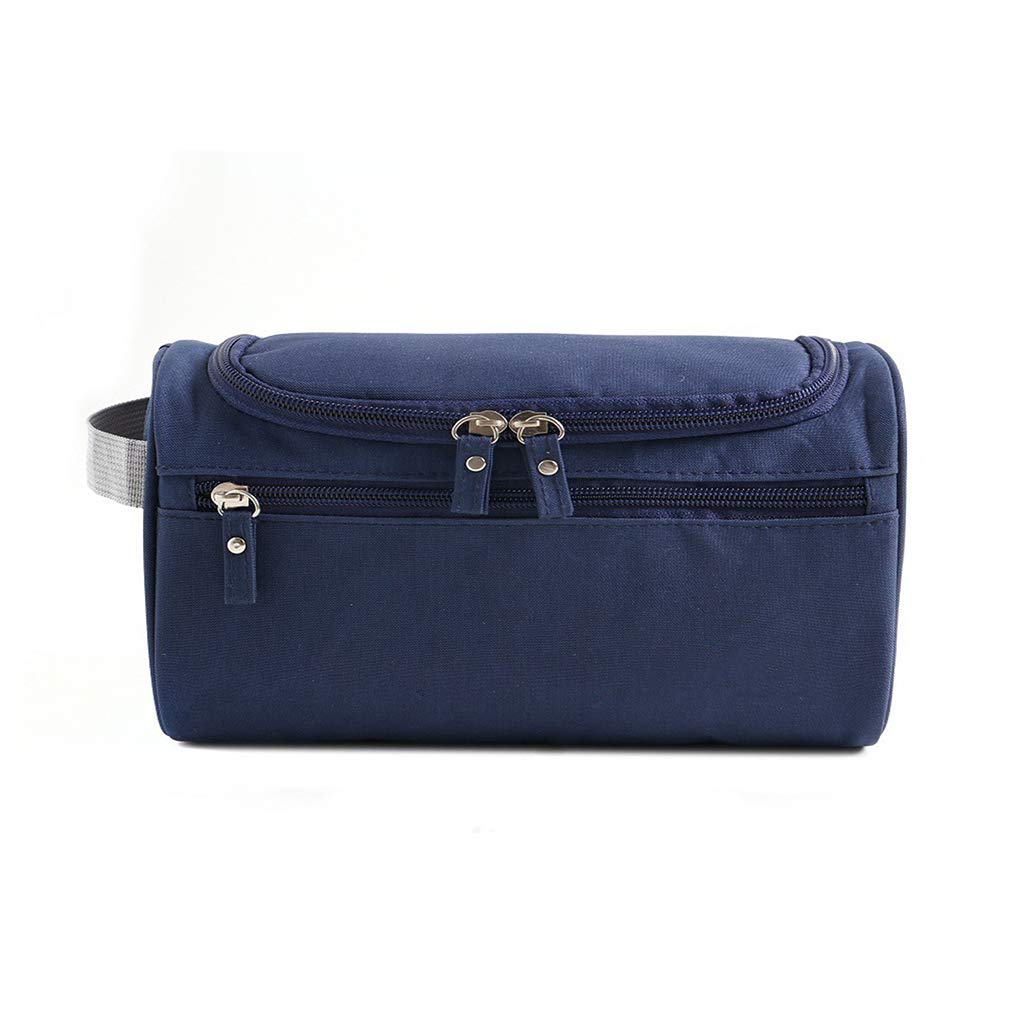 Waterproof Makeup Bag for Travel - Navy Blue Cosmetic Organizer with Multiple Pockets | Perfect for Toiletries Storage, Gym Essentials & Weekend Getaways