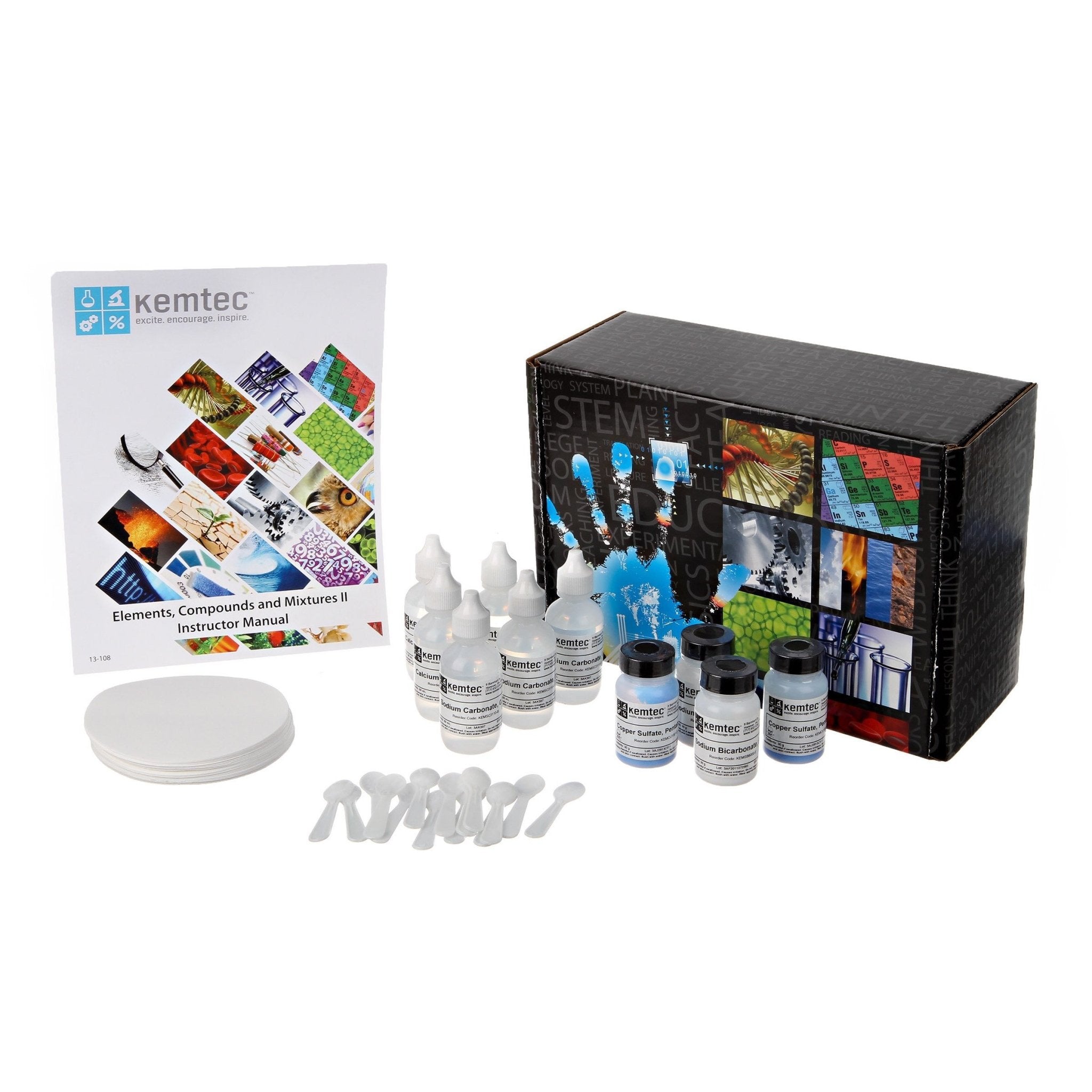 Kemtec Science: Elements, Compounds & Mixtures II - Chemistry Lab Kit for Students & Teachers | Perfect for Classroom Experiments & STEM Learning