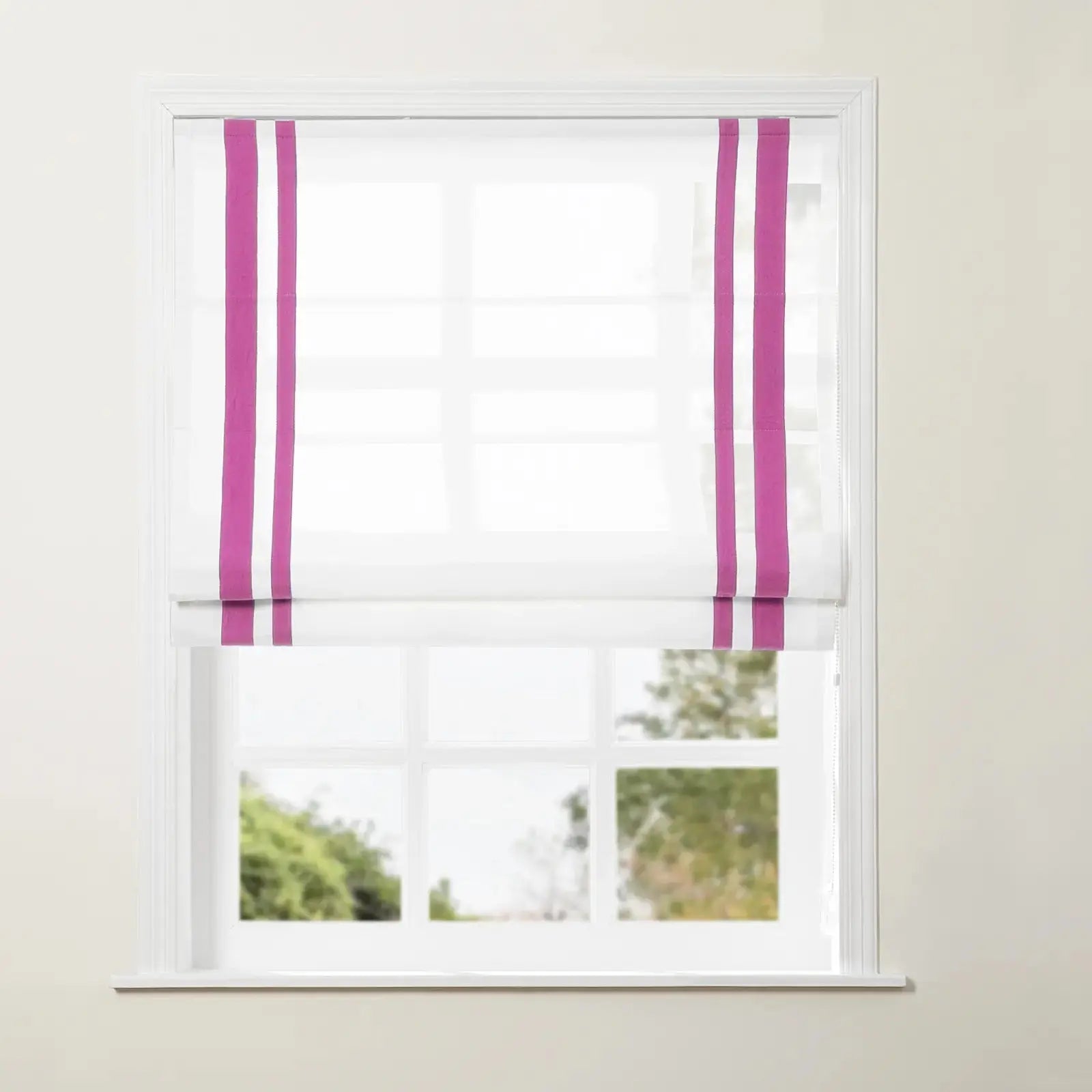 Rose Red Double Border Stripes