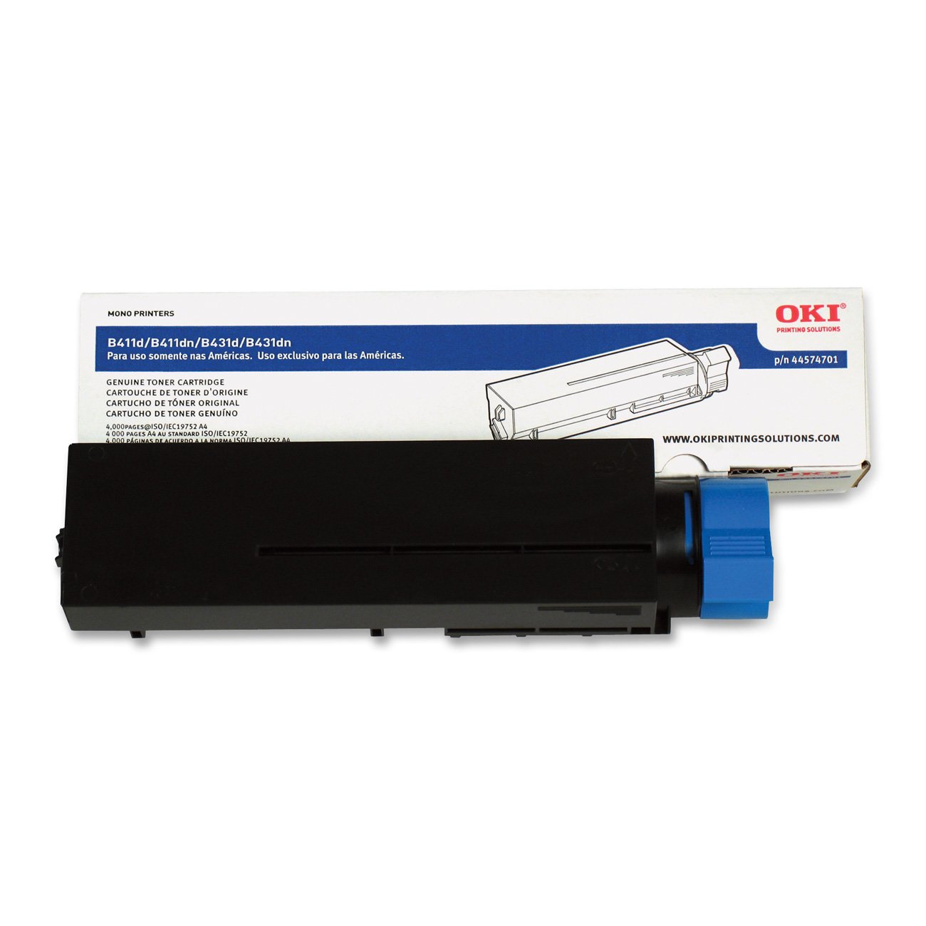 OkiData 44574701 Black Toner Cartridge for B411/B431 Series Printers - High Yield 4000 Pages | Ideal for Office & Home Printing Needs