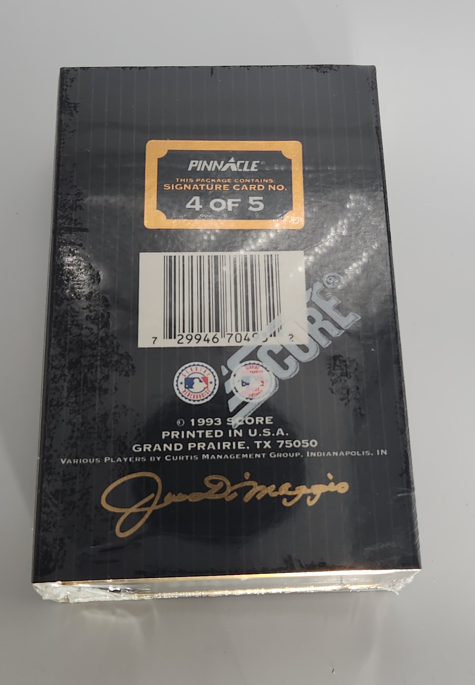 1993 Pinnacle Joe DiMaggio Autographed Baseball Card Set #4 - Factory Sealed & Graded - Perfect for Collectors, Sports Memorabilia Enthusiasts & Investment