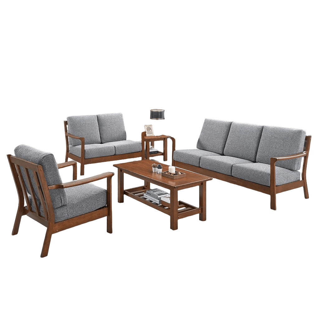 Galadriel Solid Wood Sofa - Modern Living Room Furniture for Home & Office - Perfect for Lounge, Family Room, and Small Spaces