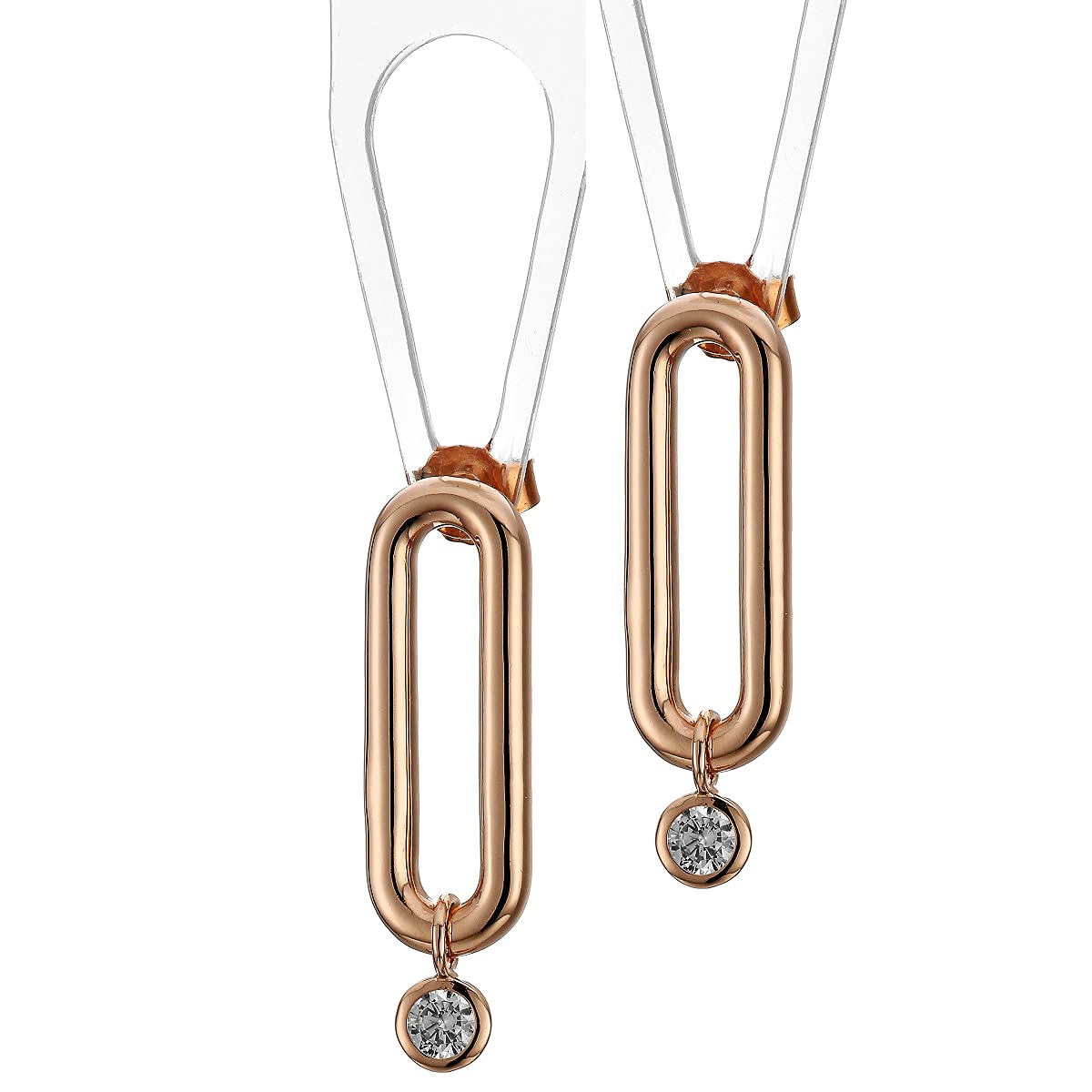 Cubic Zirconia Stud & Hoop Earrings for Women - .925 Sterling Silver Rhodium or 18K Gold Plated | Hypoallergenic Dangle, Paper Clip & Safety Pin Earrings | Perfect for Teens, Everyday Wear & Special Occasions