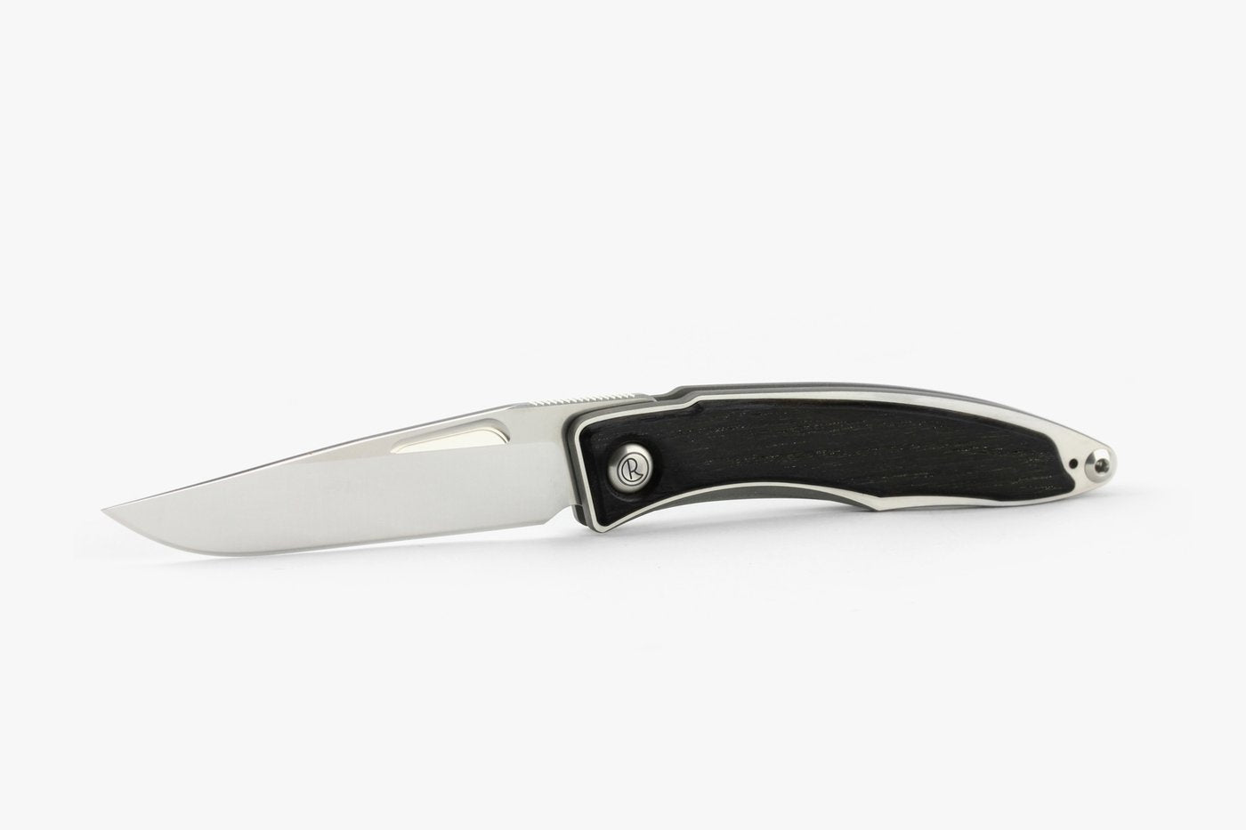 Chris Reeve Mnandi Folding Knife - Bog Oak Inlay, Drop Point Blade - EDC, Outdoor, Camping & Everyday Carry
