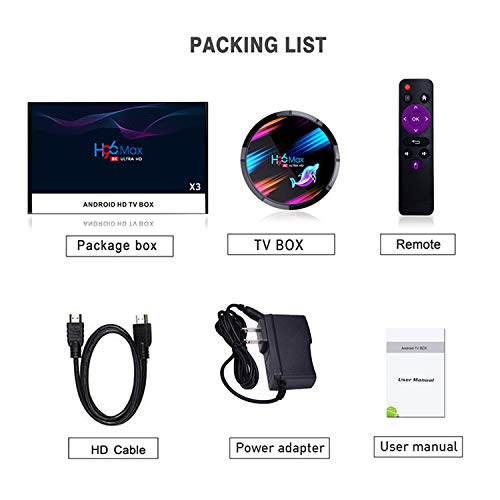 Android TV Box 9.0 with S905X3 Chip - 4GB RAM 128GB ROM Smart Streaming Device | Dual-Band WiFi (2.4G/5.8G), Bluetooth 4.1, Ethernet LAN | Supports 8K 3D Video Playback | Perfect for Netflix, Hulu, YouTube & Home Theater Entertainment