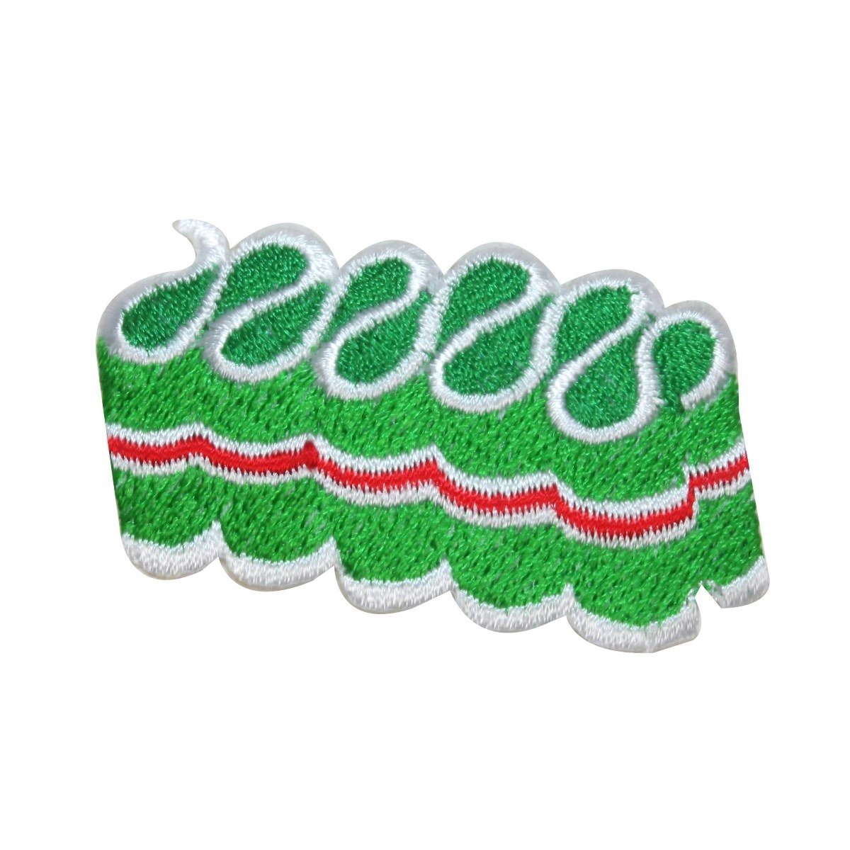 Christmas Ribbon Candy Patch - Holiday Taffy Embroidered Iron On Applique for DIY Crafts, Costumes & Gift Wrapping | Festive Sewing & Fabric Decoration