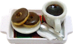 Delicious Coffee and Chocolate Donuts - Fresh Baked Gourmet Donuts on Tray | Perfect for Breakfast, Office Snacks & Party Desserts