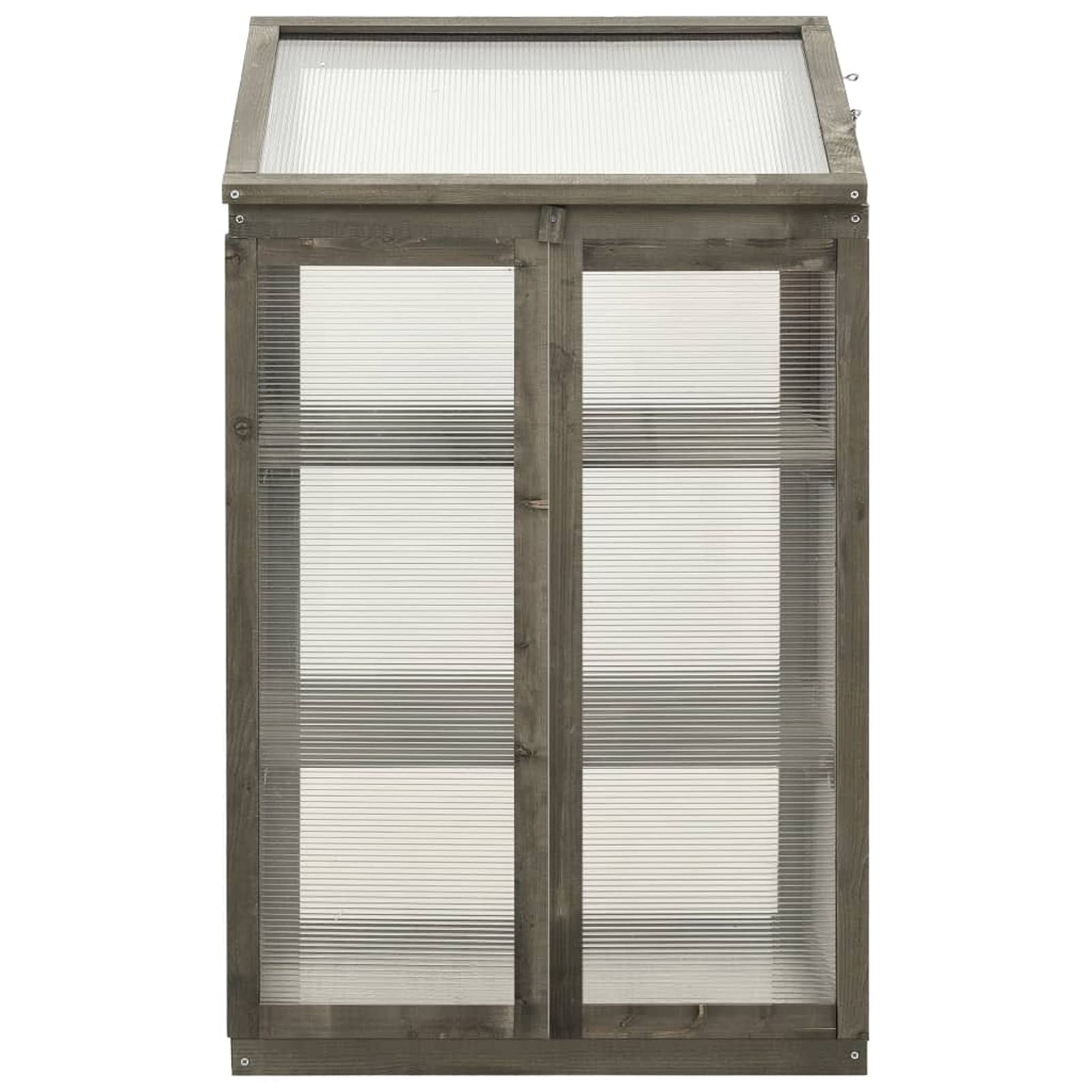 Tidyard Wooden Greenhouse with Openable Roof & Storage Shelves - 2 Doors for Plants, Herbs, Flowers & Vegetables - Perfect for Balcony, Deck, Garden & Patio - Ideal for Gardening, Urban Farming & Outdoor Plant Growth