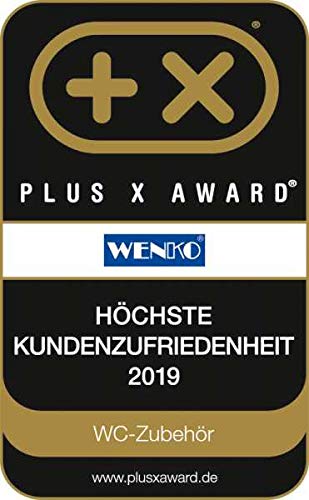 Wenko Vercelli 19480100 Chrome Toilet Brush Holder - Modern Bathroom Cleaning Tool for Home & Office Restrooms