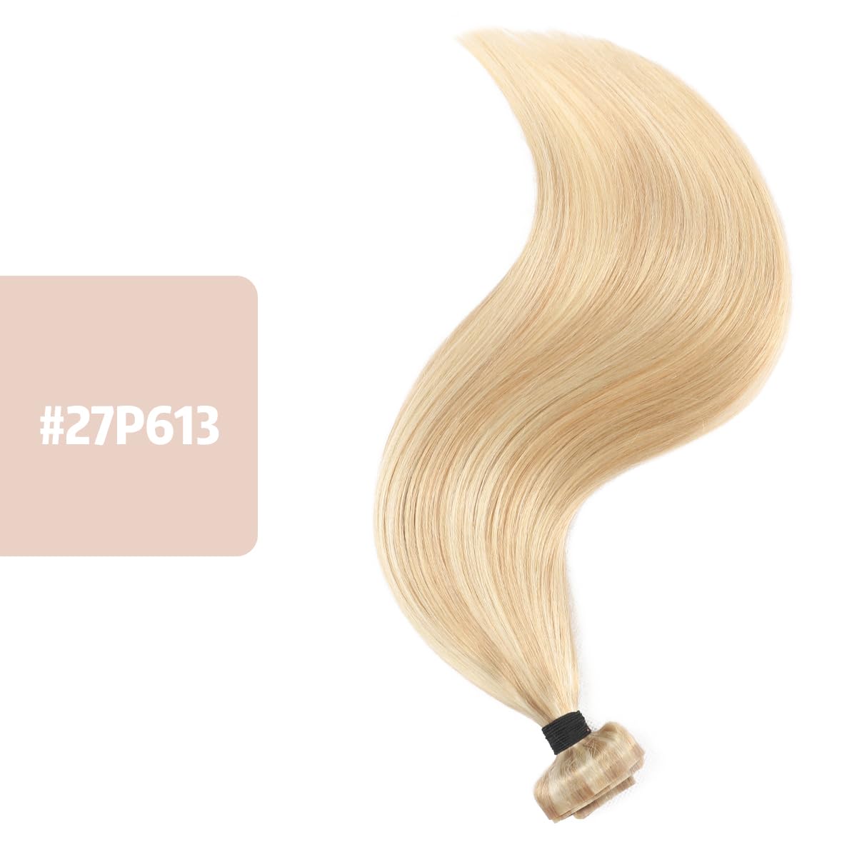 Silky Straight Clip-in Remy Human Hair Extensions for Women - 18 Inch Natural Black Hair Weft for Length & Volume - Perfect for Parties, Weddings & Daily Styling