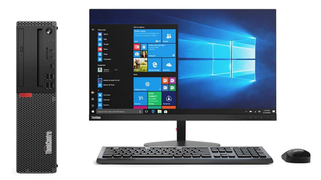 Lenovo ThinkCentre M710 SFF Business Desktop Computer - Intel Core i7-7700, 16GB RAM, 1TB NVMe SSD, Windows 10 Pro (Renewed) with Wireless Keyboard & Mouse, Built-in WiFi 6 AX200 & Bluetooth - Perfect for Office Work, Home Use & Small Business Computing