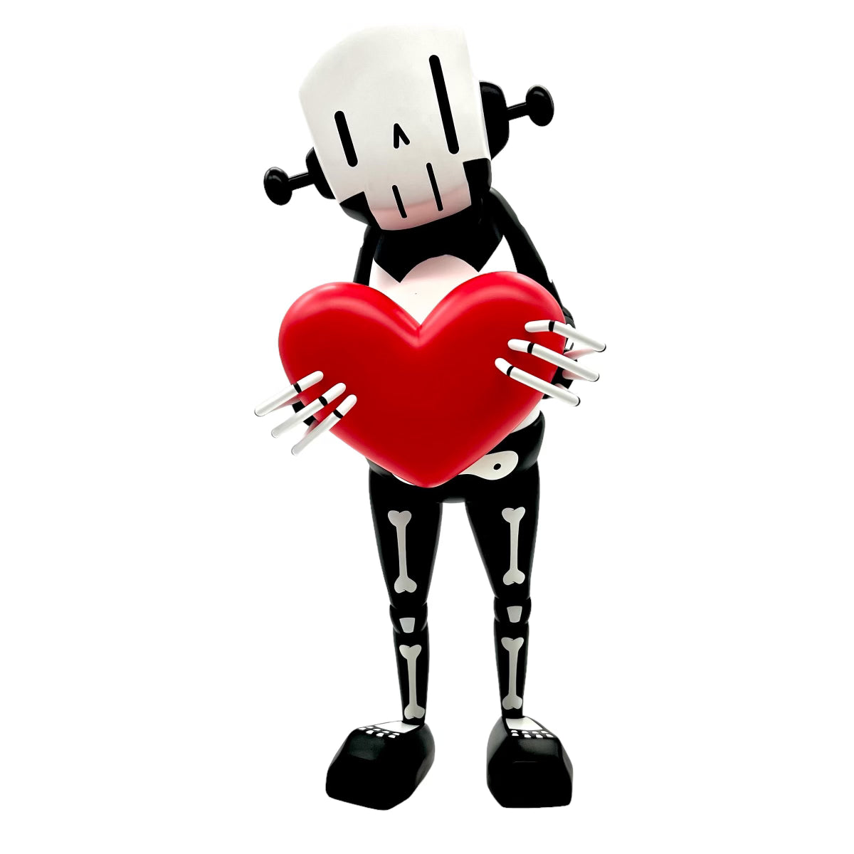 Chris RWK Robot With Heart Bones Edition - Unique Collectible Art Toy for Home Decor & Gifting | Perfect for Art Lovers & Pop Culture Enthusiasts