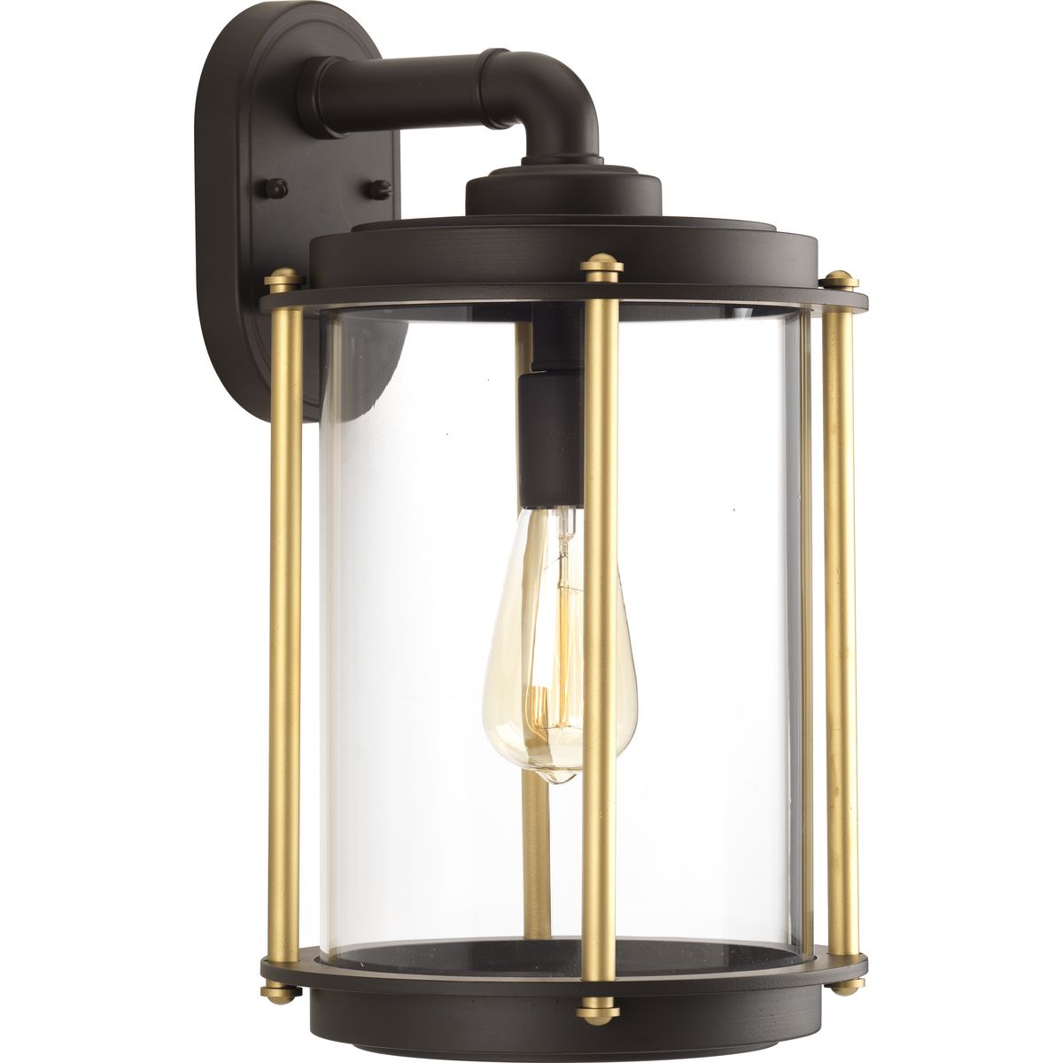 Laine Large Wall Lantern Outdoor - Vintage Black Metal Hanging Light Fixture for Porch, Patio, Garden & Entryway Lighting