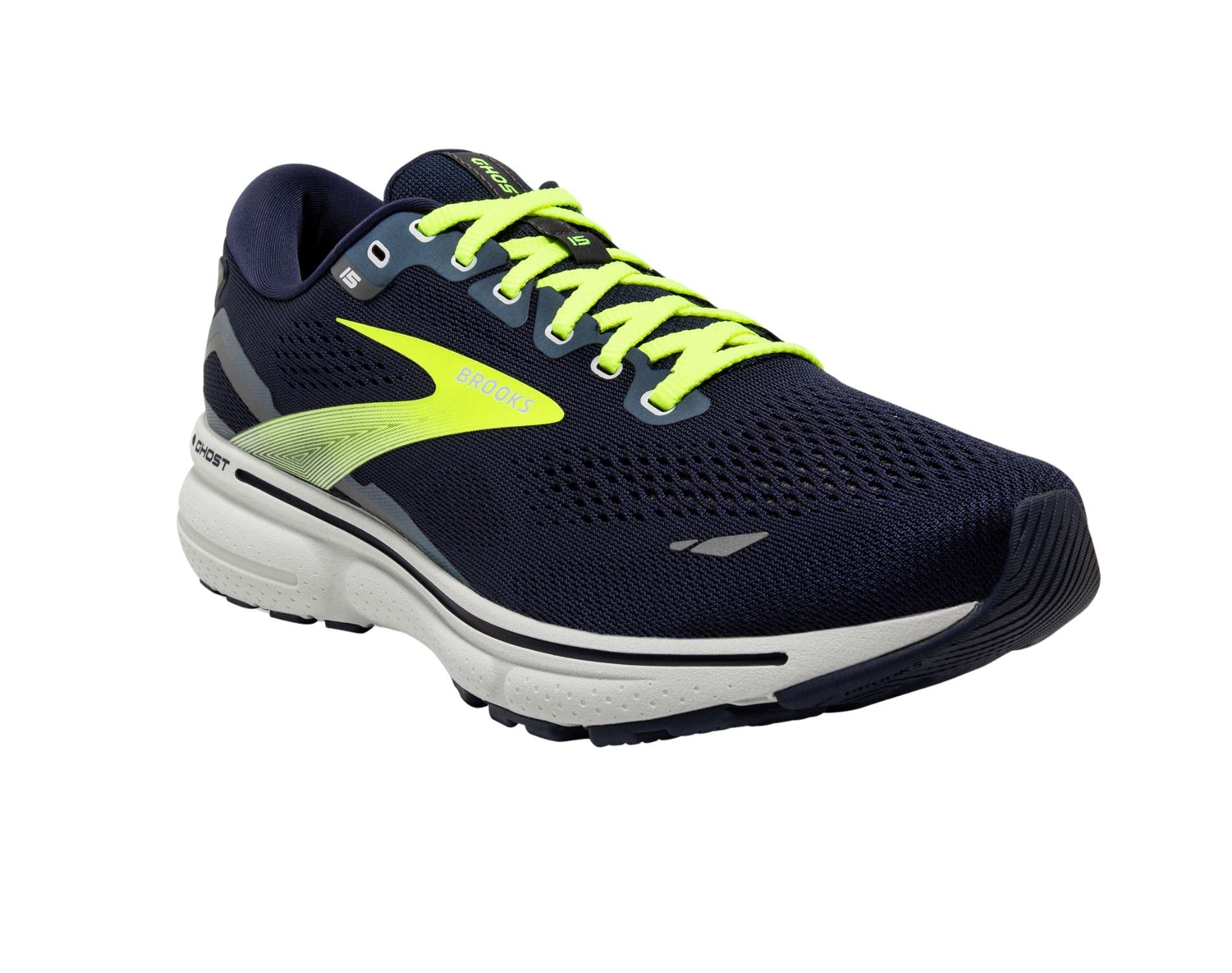Brooks Ghost 15 Running Shoes for Men - Wide Width Cushioned Road Running Sneakers for Long Distance Training & Marathon
