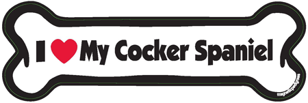I Love My Cocker Spaniel Bone Magnet - Fun Dog-Themed Refrigerator Magnet for Pet Lovers | Perfect for Home, Office & Gifts