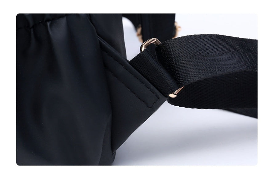 Waterproof Women's Backpack - Lightweight Black Cloth Backpack for Hiking, Travel & Daily Use
