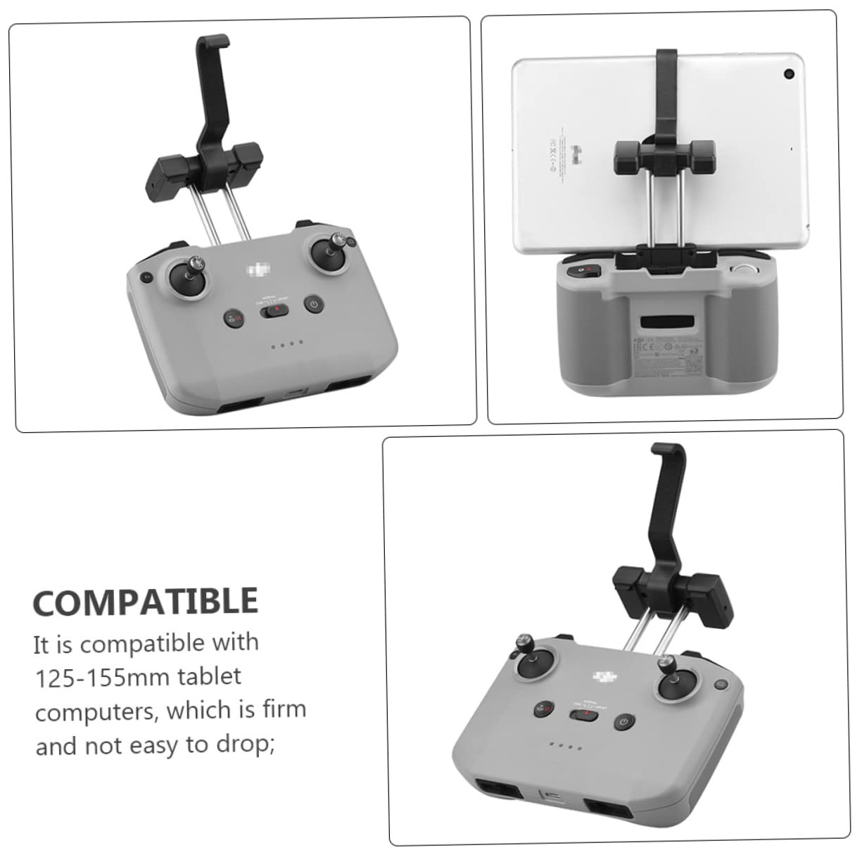 CAXUSD Drone Remote Controller Holder Stand with Tablet Mount Clip - ABS Material for DJI Mavic, Phantom, Inspire - Perfect for Aerial Photography & FPV Flying