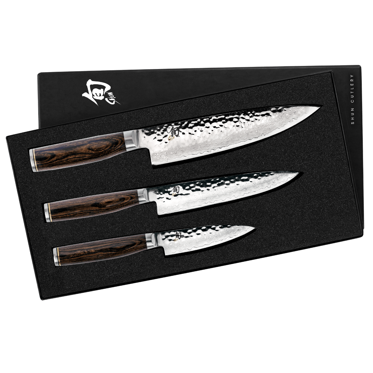 Shun Premier 3-Piece Knife Starter Set - High-Quality Japanese Chef Knives for Professional & Home Cooking - Perfect for Slicing, Dicing & Chopping Vegetables, Meat & Fish