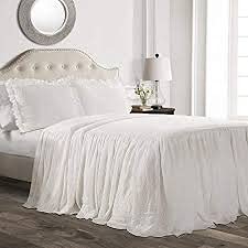 600 Thread Count 100% Egyptian Cotton 11-Piece Bed in a Bag Comforter Set - Ultra Soft Twin Size Bedding with Ruffle Bedspread & 25