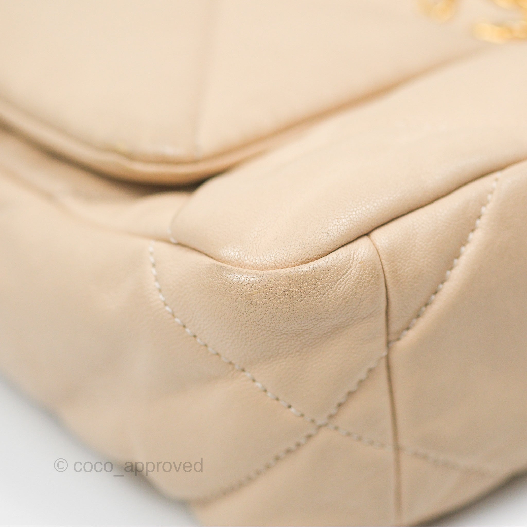 Chanel 19 Small Handbag in Beige Goatskin with Mixed Hardware - Luxury Crossbody Bag for Women, Perfect for Date Night & Special Occasions