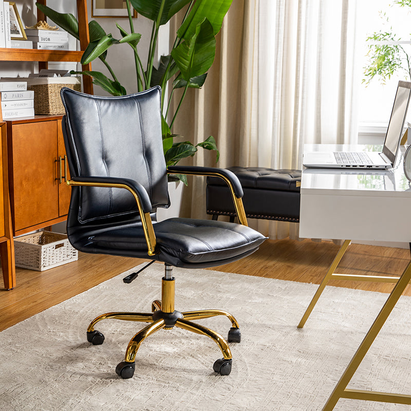 Stylish Michele Vegan Leather Task Accent Chair - Modern Office & Living Room Furniture for Home & Workspace