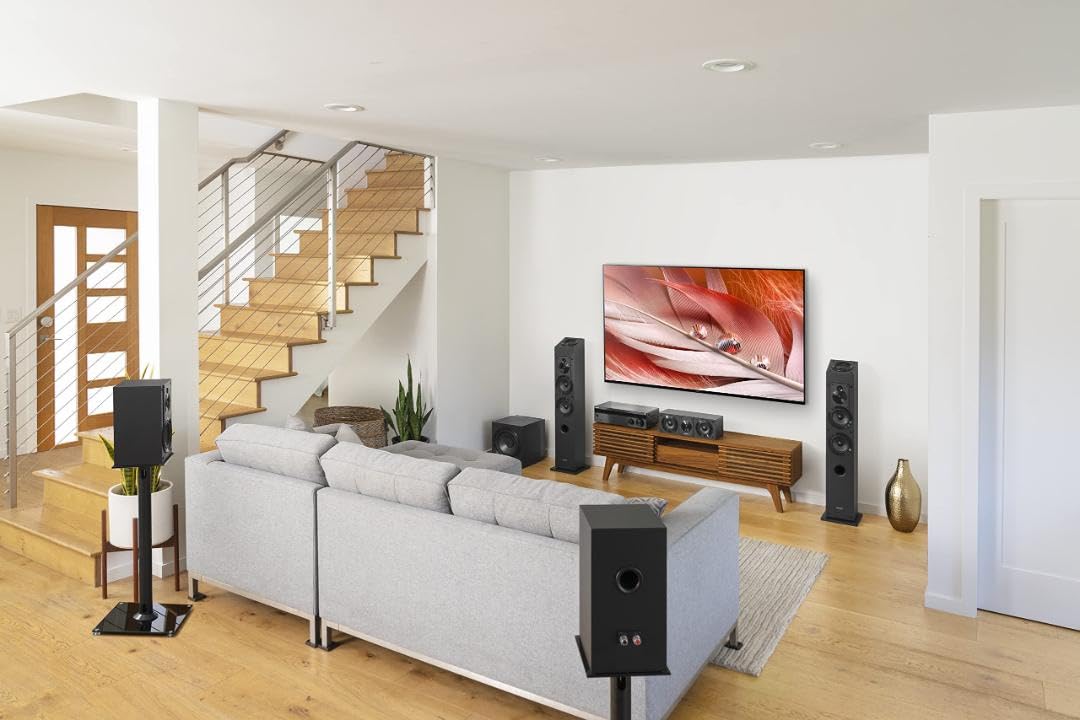 Sony SSCS8 2-Way 3-Driver Center Channel Speaker - Black | 4 Bookshelf Speaker System for Home Theater & Surround Sound | Perfect for Movies, Gaming & Music Listening