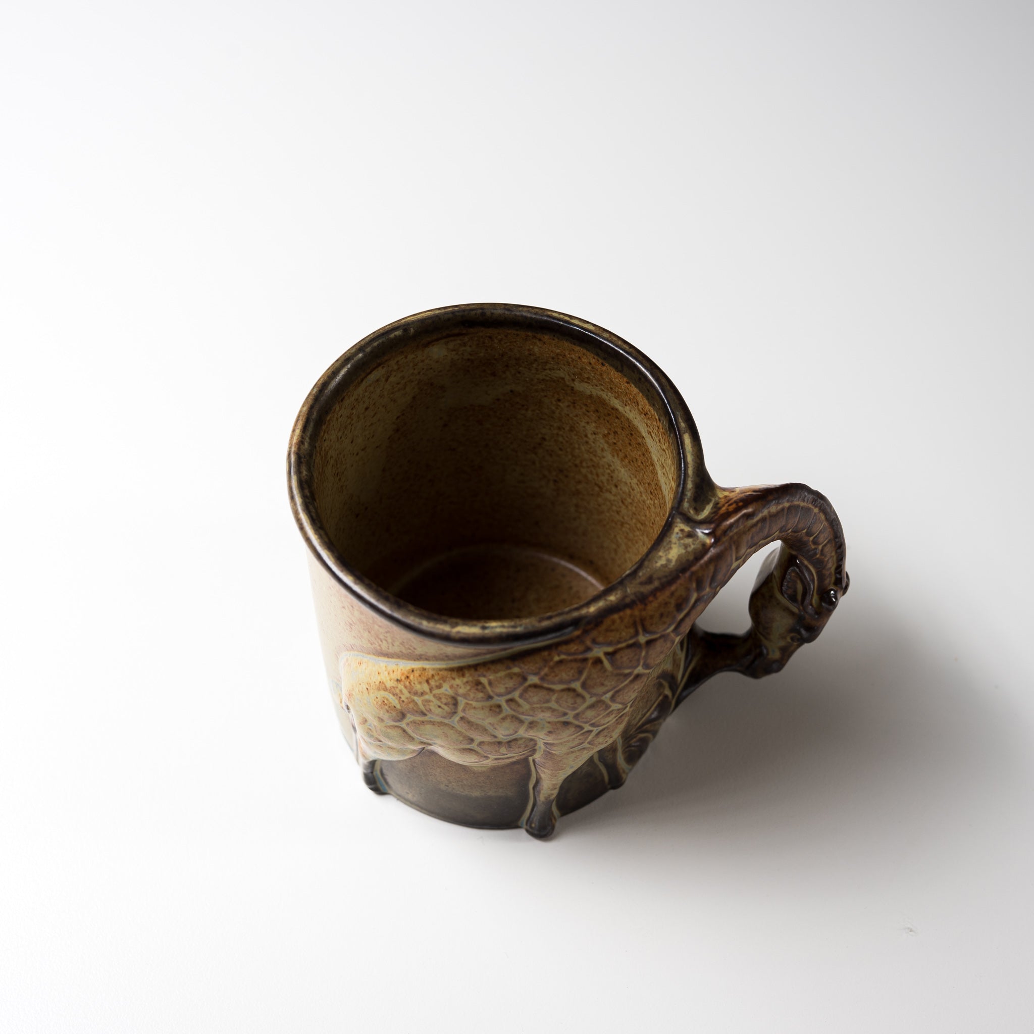 Seto Ware KASHIWA Animal Mug Cup - Giraffe Design Ceramic Coffee Cup | Japanese Handmade Pottery for Tea, Coffee & Hot Drinks | Perfect Gift for Animal Lovers & Home Decor