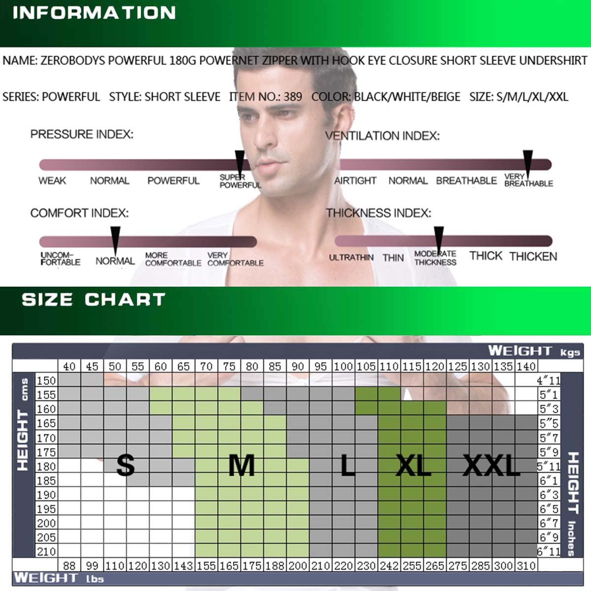 FEOYA Men's Slimming Body Shaper Tank Top with Zipper - Tummy Control Compression Vest Undershirt for Workout & Everyday Wear