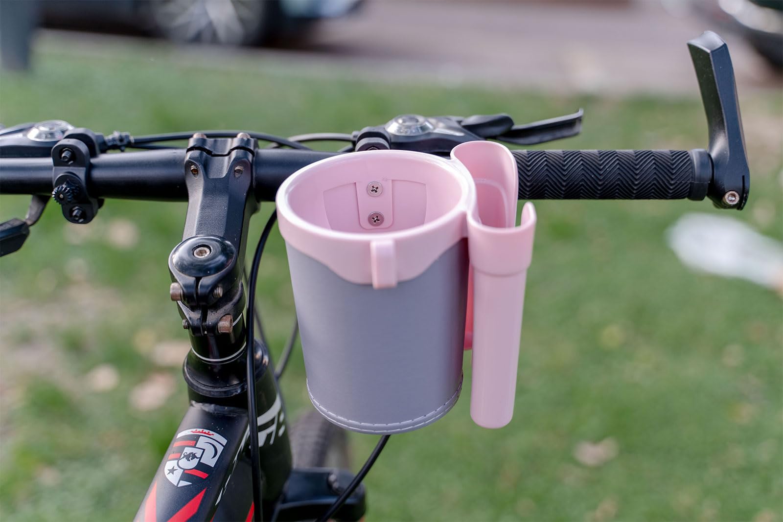 Universal Bike Cup Holder & Phone Mount - Adjustable Handlebar Drink Holder with Key Hook for Bicycle, Motorcycle, Scooter, Boat - Perfect for Commuting, Outdoor Adventures & Water Sports (Pink)