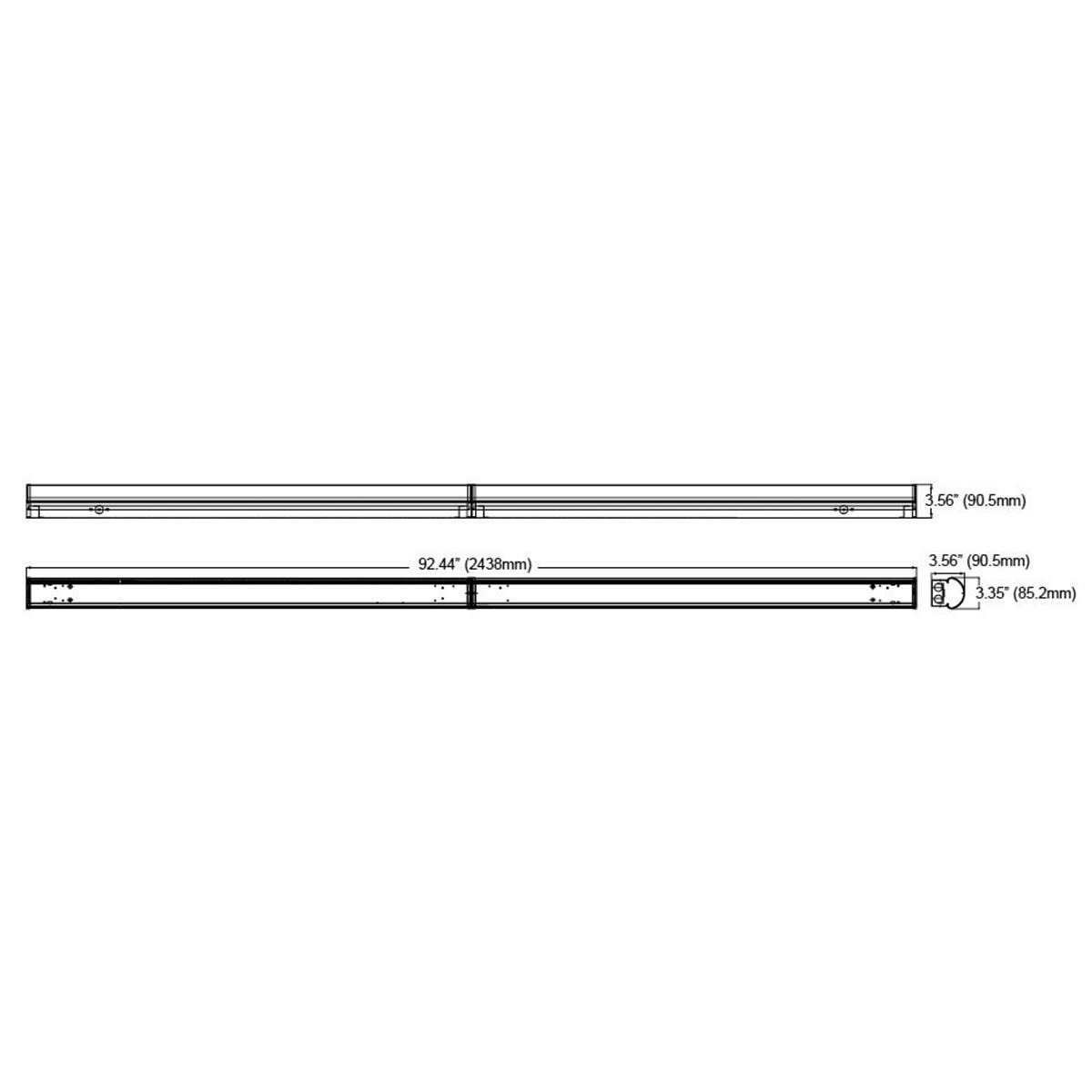 8ft LED Strip Light Fixture - 65W 8000 Lumens 5000K Daylight White - 120-277V Dimmable - for Kitchen, Garage, Workshop & Commercial Lighting