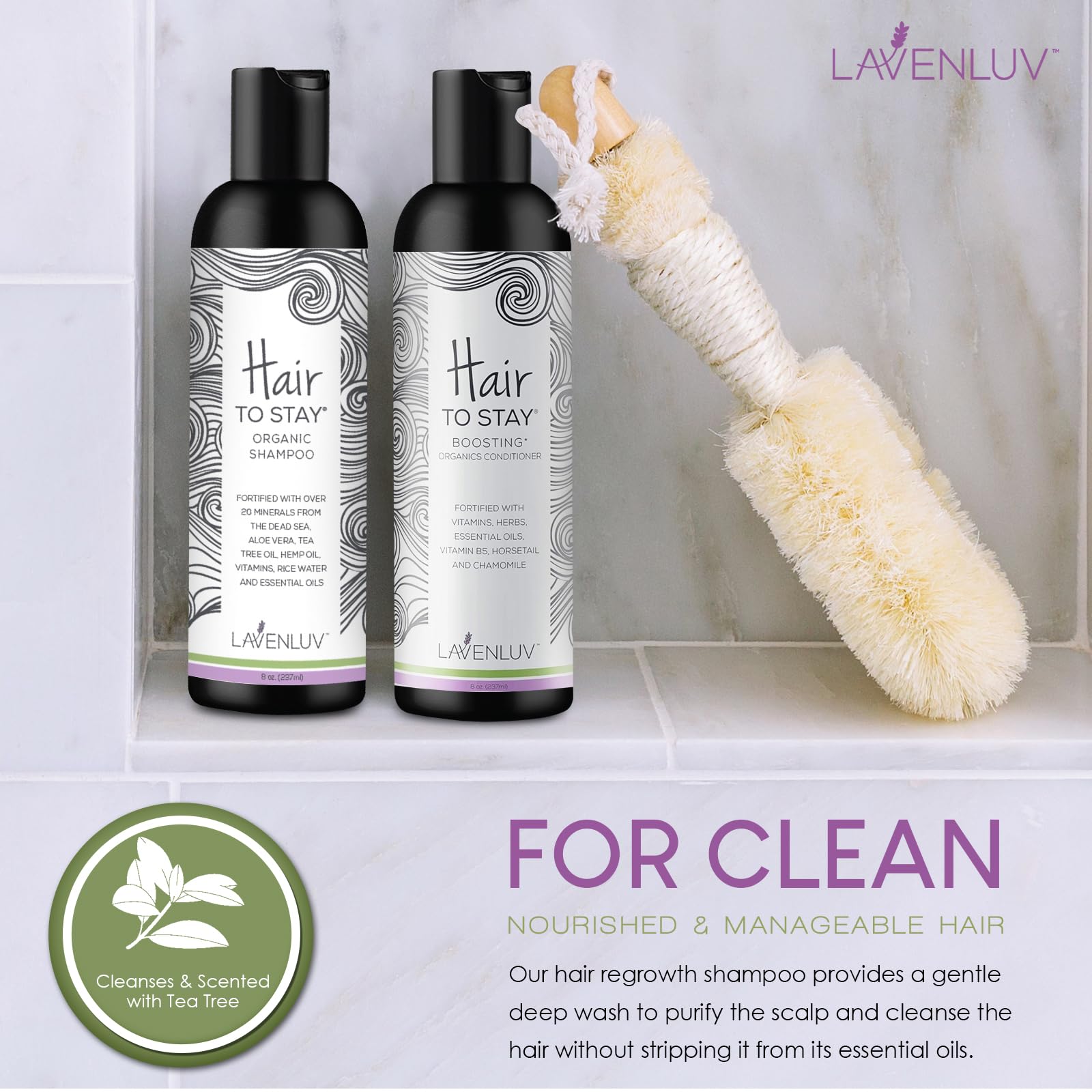 Hair Growth Shampoo 16oz - Keratin & Rice Water Volumizing Shampoo for Thinning Hair - SLS-Free Hair Loss Treatment for Women & Men - Promotes Thicker, Fuller Hair - Ideal for Daily Use & Scalp Care