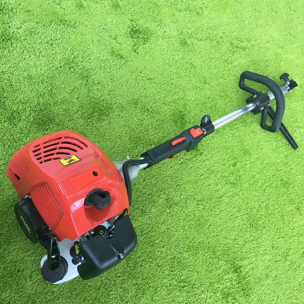 52cc Gas Powered Handheld Floor Sweeper - LOYALHEARTDY Heavy Duty Broom for Driveway, Turf, Artificial Grass & Snow - Works on Carpets & Hard Floors - Perfect for Home, Garage, and Outdoor Cleaning