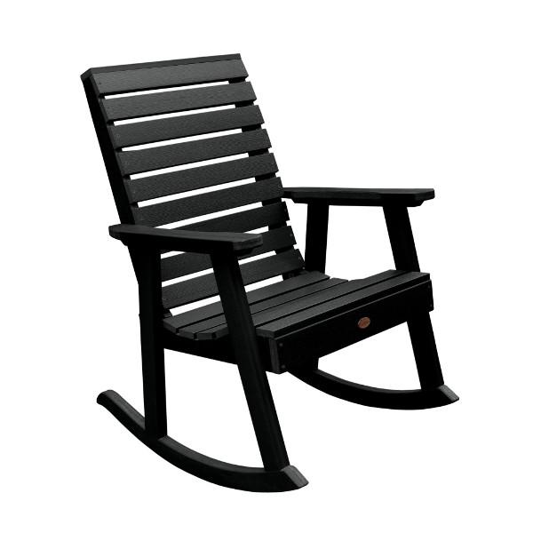 Weatherly Outdoor Rocking Chair - All-Weather Wicker Patio Rocker with Cushion | Perfect for Porch, Garden, Deck & Backyard Relaxation