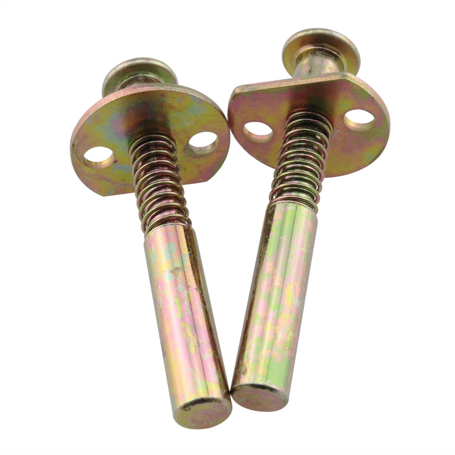 2PCS Stainless Steel Spring-Loaded Plunger Latches - Heavy Duty L Size Cabinet & Door Locks for Secure Storage (Ideal for Toolboxes, Sheds & RV Cabinets)