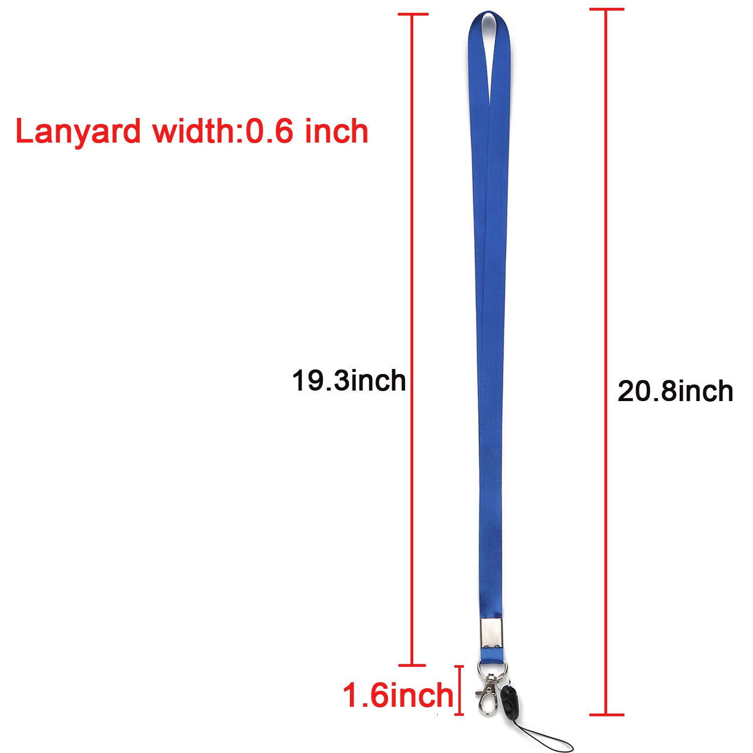 YOUOWO 10 Pcs Colorful ID Lanyards for Office, Cruise & Kids - Multi-Purpose Use