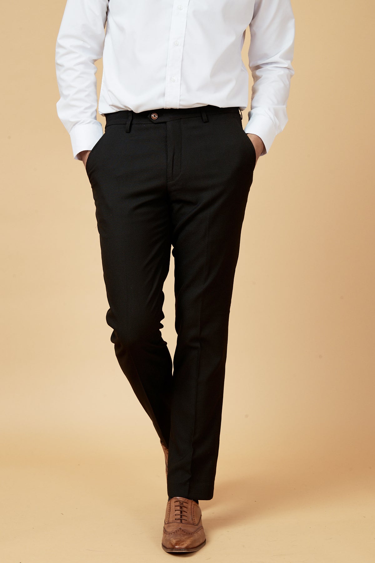 Premium Black Two Piece Suit for Men - Slim Fit Business Formal Wear - Perfect for Office, Interviews & Special Occasions