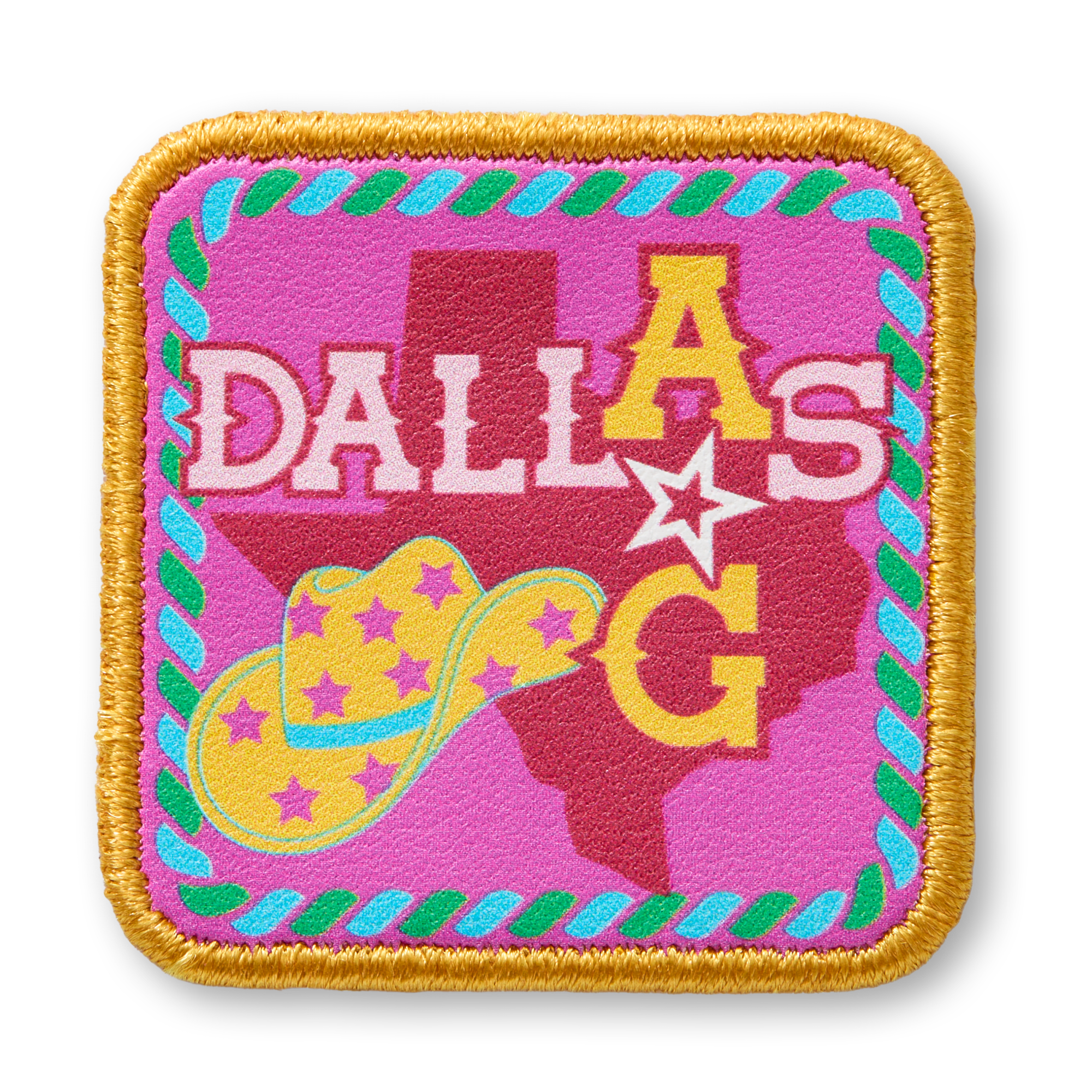 AG™ Dallas Stick On Iron-On Patch - Embroidered Applique for DIY Clothing, Hats, Bags - Perfect for Customizing Jackets, Jeans & Backpacks (Texas Theme)