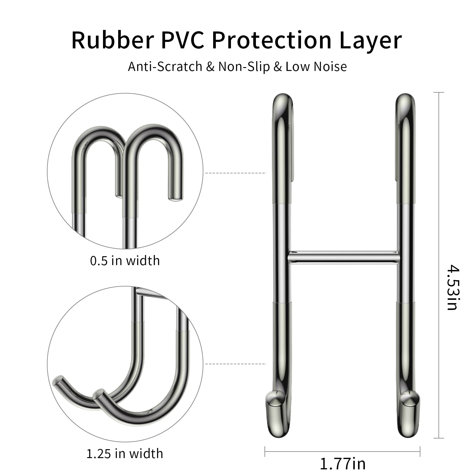 2 Pack Silver 304 Stainless Steel Over Shower Glass Door Hooks - No Drill Bathroom Hanger for Towels, Robes, Bathing Suits & Accessories - Rustproof Frameless Shower Organizer for Spa, Gym & Home Use