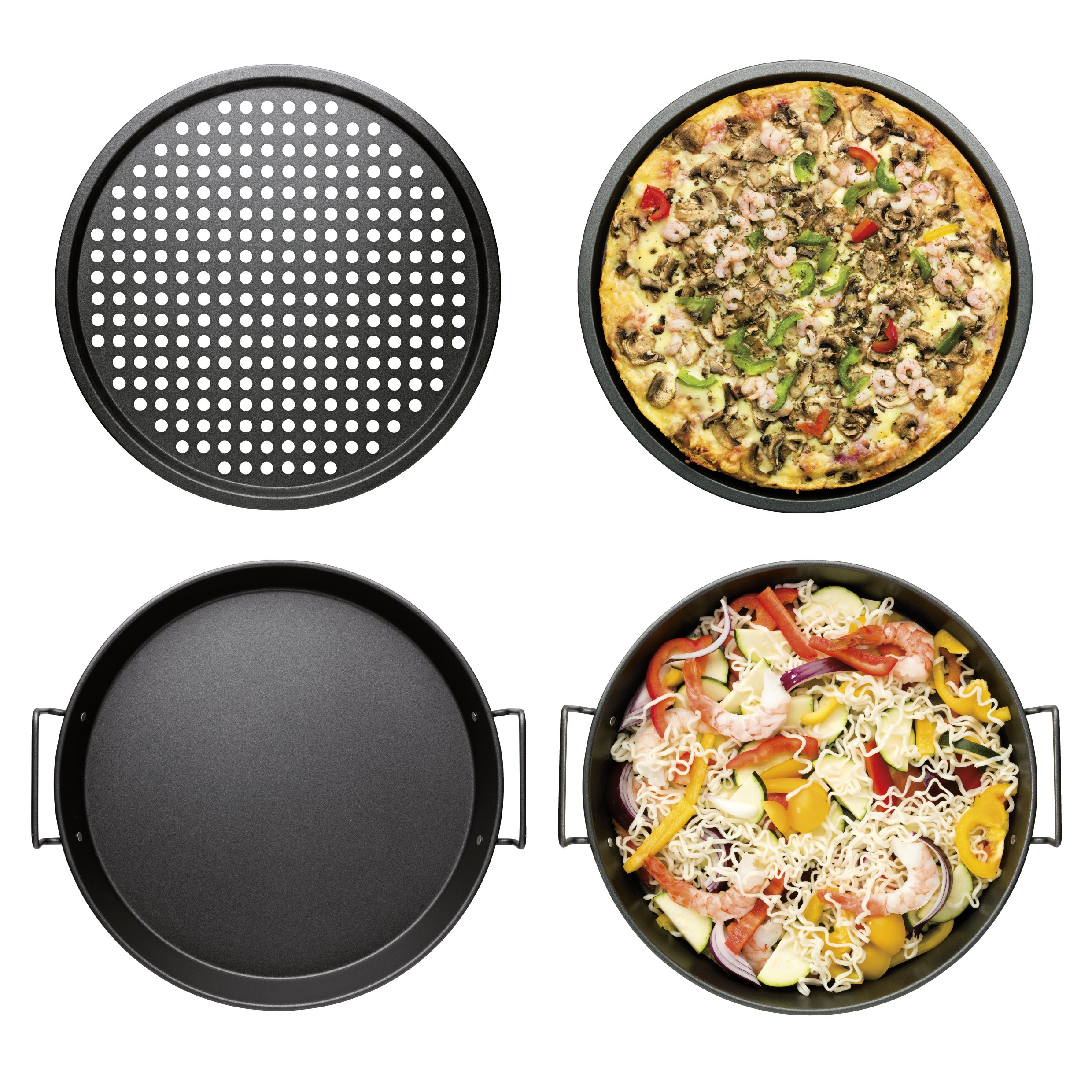 Sagaform Universal BBQ Pizza Pan – Non-Stick Grill Cooking Stone for Outdoor, Camping & Backyard Parties – Perfect for Homemade Pizza, Flatbread & More