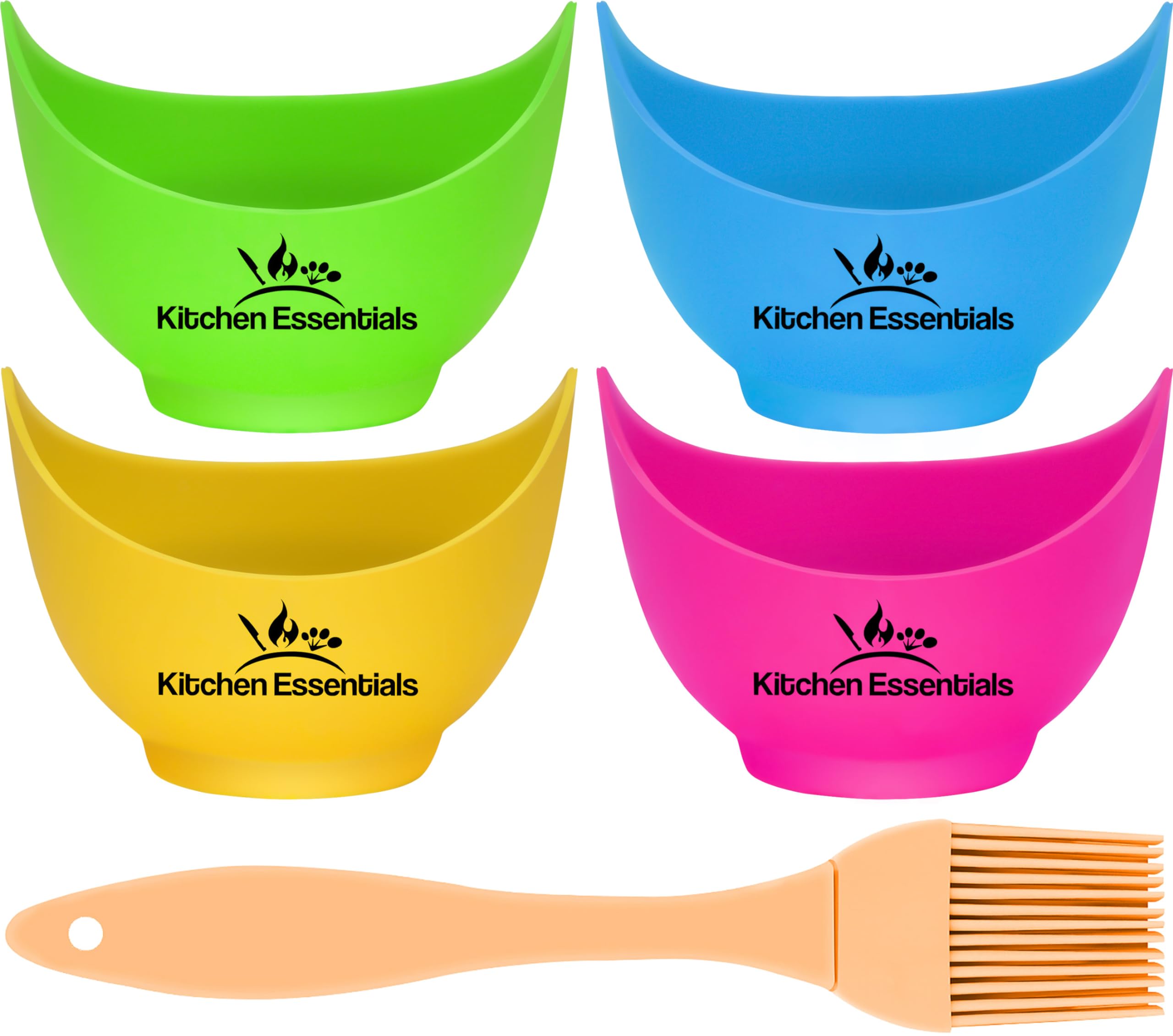 Premium Silicone Egg Poacher Cups (4 Pack) – BPA-Free, Non-Stick Poached Egg Maker for Air Fryer, Pot & Microwave – Easy-Release Pods with Large Base Ring – Perfect for Breakfast, Meal Prep & Healthy Cooking