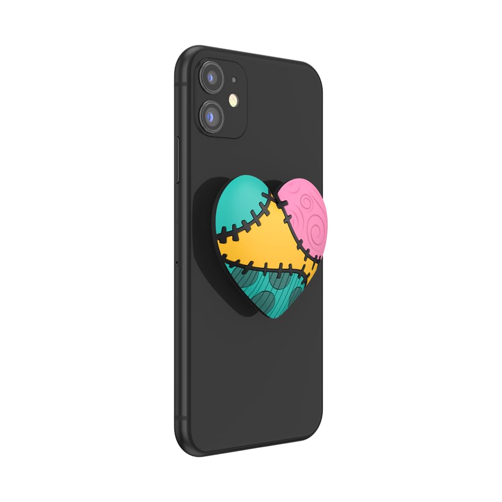 POPSOCKETS Nightmare Before Christmas Phone Grip with Expanding Kickstand - PopOut Sally's Heart Design for Secure Hold & Hands-Free Viewing, Perfect for Phones, Tablets & Laptops