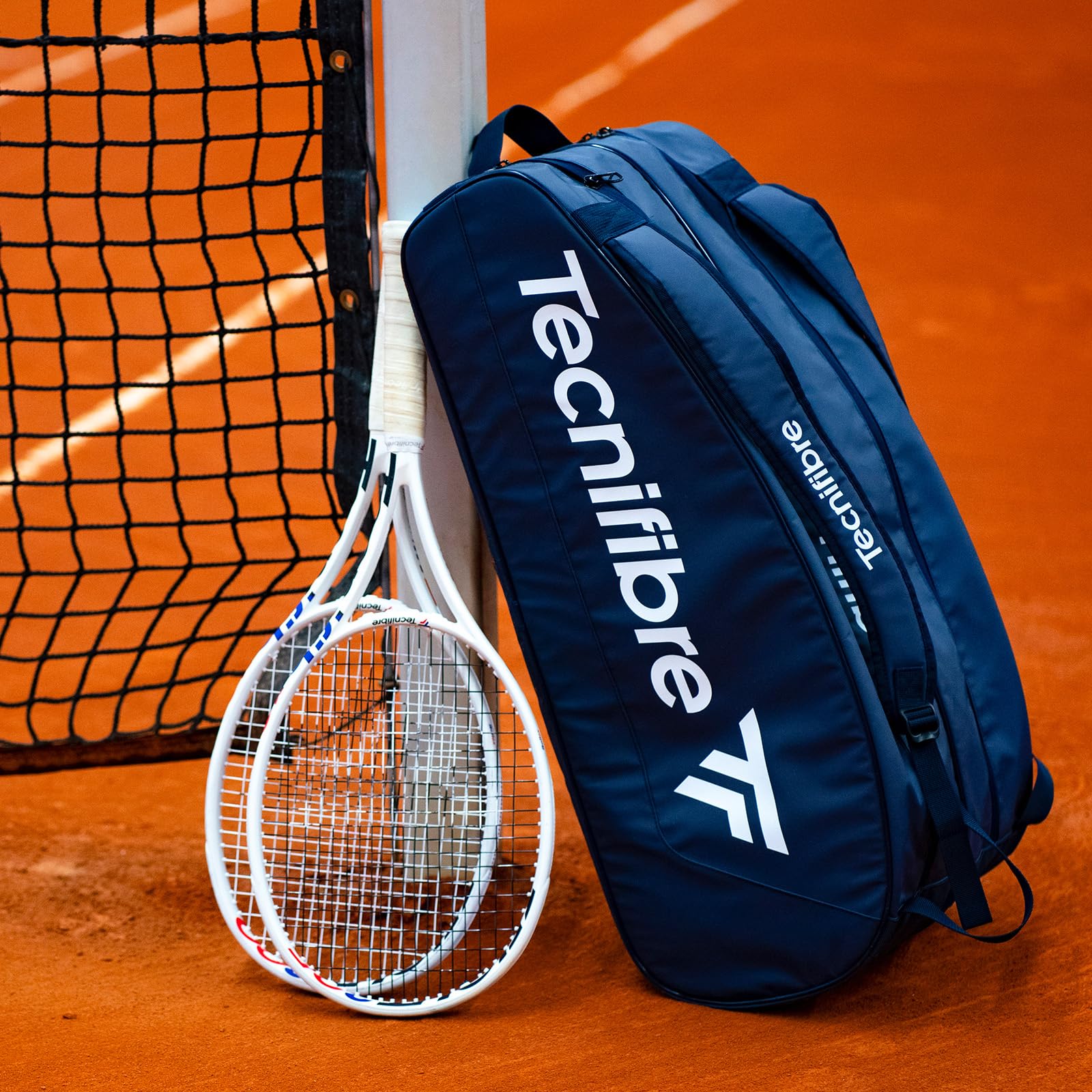 Tecnifibre Tour Endurance Tennis & Squash Bag (RS, White, Navy) - Waterproof UV-Resistant Sports Bag for Rackets (15R, 12R, 6R, Backpack) - Perfect for Court Training, Gym & Travel