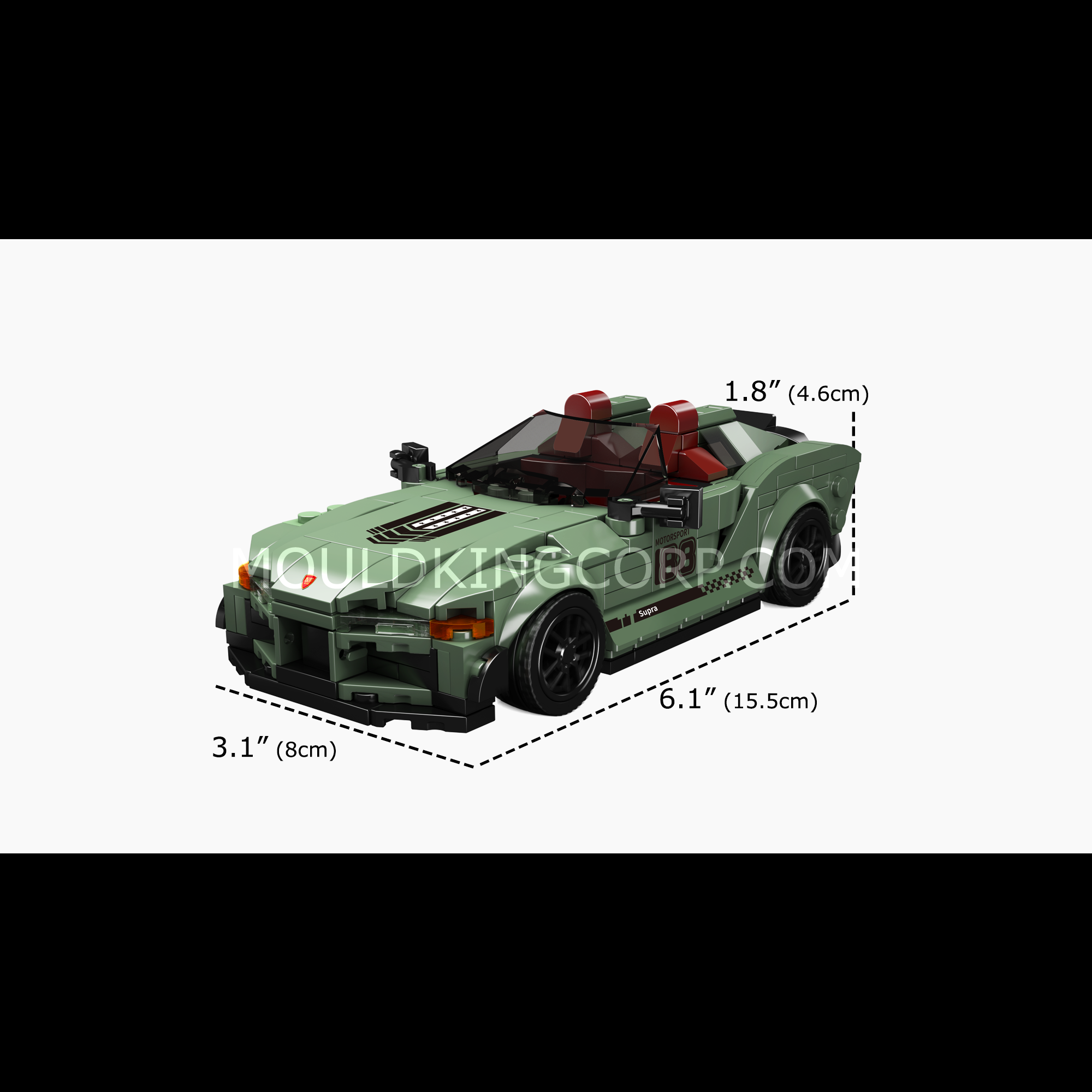Mould King 27046 Supra Convertible Car Model Building Set - 348 PCS DIY Toy Car Kit for Adults & Kids | Perfect for Collectors, Gifts, and STEM Learning Activities