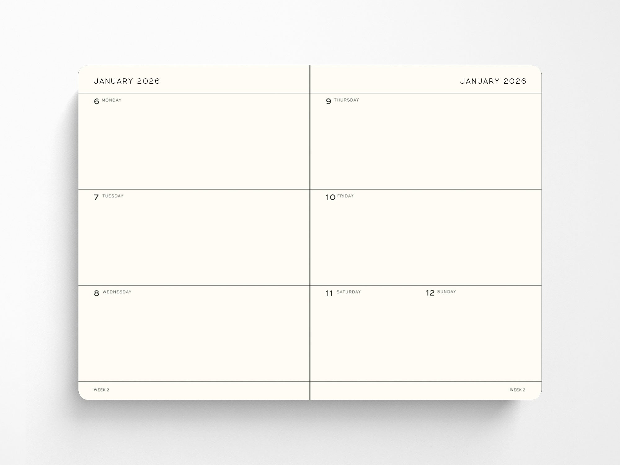 2026 Leuchtturm 1917 Weekly Planner & Organizer - A5 Softcover Notebook with Dotted Pages, Dusty Rose Cover - Perfect for Work, School, and Personal Productivity Planning