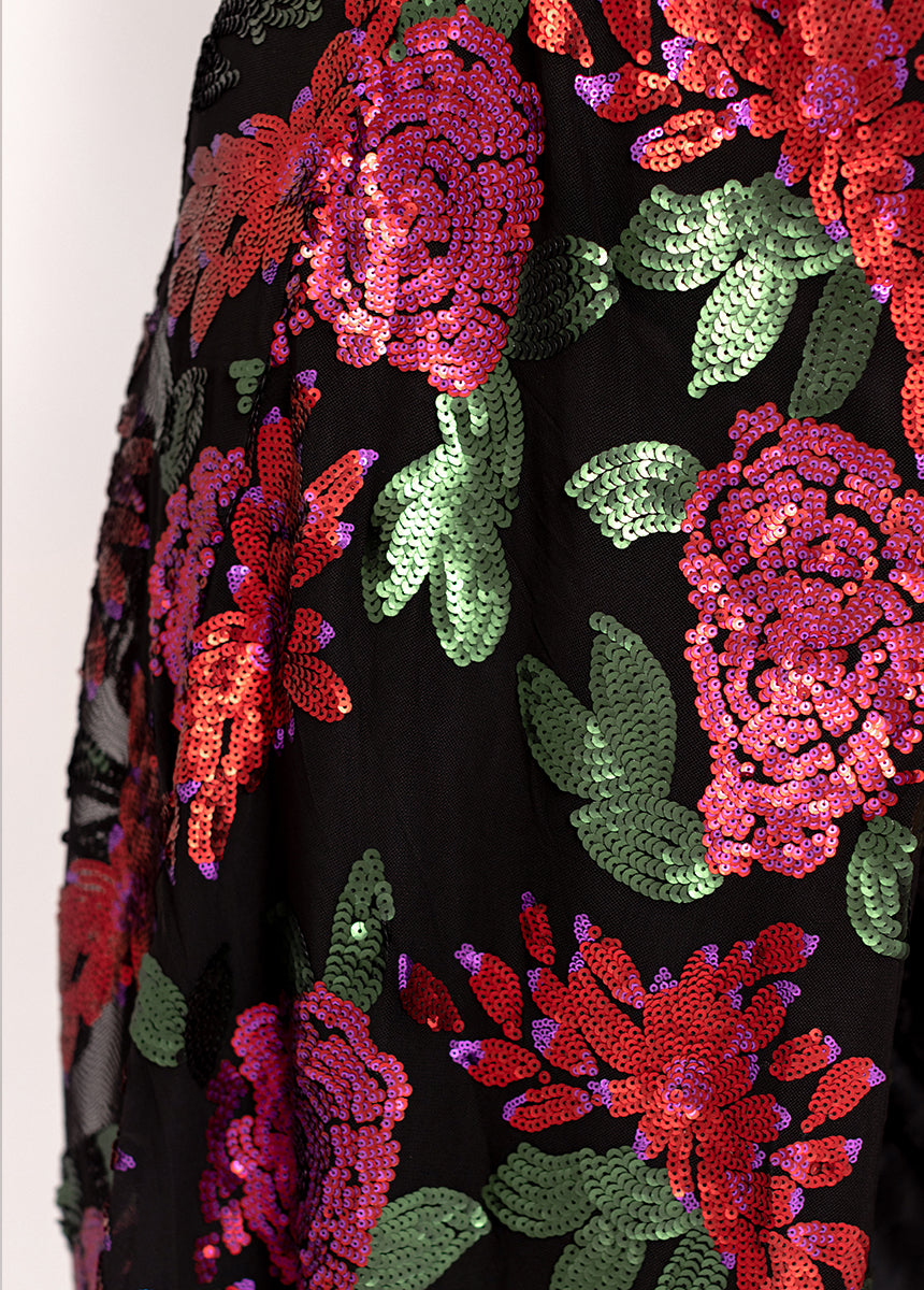 Aulora Floral Print Dress for Women - Elegant Rose Pattern Summer Dress for Casual Wear, Date Night & Vacation