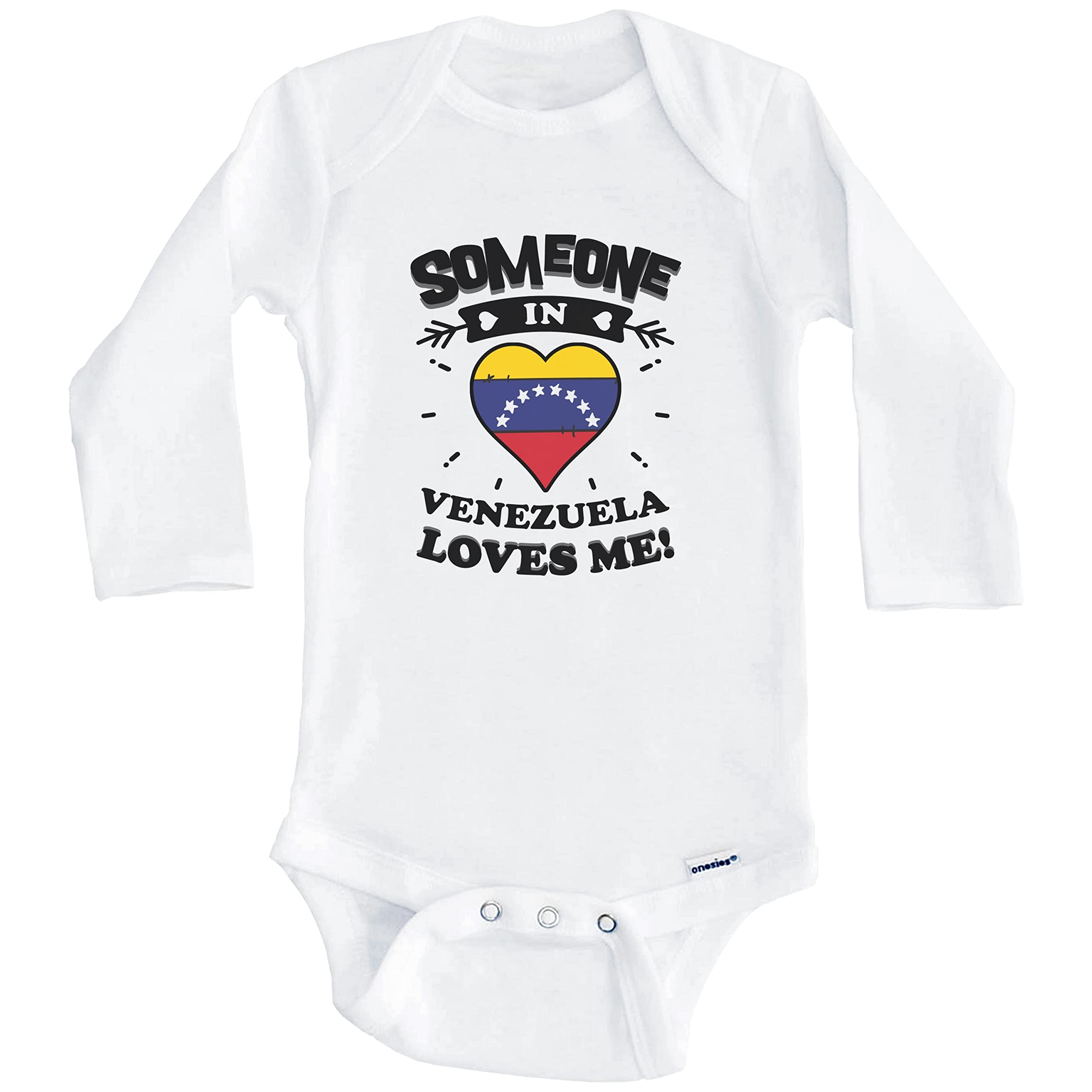 Venezuelan Heart One Piece Baby Bodysuit - Long Sleeve Cute Infant Romper for Boys & Girls | Perfect for Family Photos, Holidays & Everyday Wear