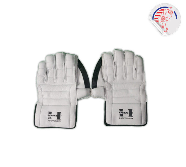 Premium Hammer Black Edition Cricket Wicket Keeping Gloves - Durable & Comfortable for Professional & Amateur Players - Perfect for Practice, Matches & Training Sessions